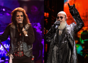 LEFT PHOTO: Alice Cooper in concert, Eventim Apollo, London, UK - 21 Oct 2024 RIGHT PHOTO: Judas Priest performs in Austin, Texas, u.s - 24 Oct 2024