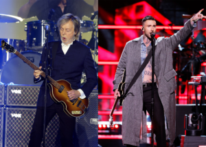 LEFT PHOTO: Paul McCartney in concert, Paris, France - 04 Dec 2024 British singer and songwriter Sir Paul McCartney performs on stage at Paris U Arena La Defense during the Got Back Tour RIGHT PHOTO: 2023 Rock and Roll Hall of Fame Induction Ceremony - Show, New York, USA - 03 Nov 2023 Adam Levine