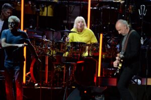 Roger Daltrey, Zak Starkey and Pete Townshend of The Who The Who in concert, Opening night of The Who Hits Back! North American Tour, Hard Rock Live, Seminole Hard Rock Hotel and Casino, Hollywood, Florida, USA - 22 Apr 2022