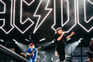 Angus Young, Brian Johnson AC/DC in concert, Wembley Stadium, London, UK - 03 Jul 2024