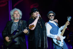 Steve Lukather, Joseph Williams and John Pierce of the American rock band Toto perform during their concert at Veszpremfest festival in Veszprem, Hungary, 20 July 2024 (issued 21 July 2024). Veszpremfest music festival in Hungary, Veszprem - 20 Jul 2024