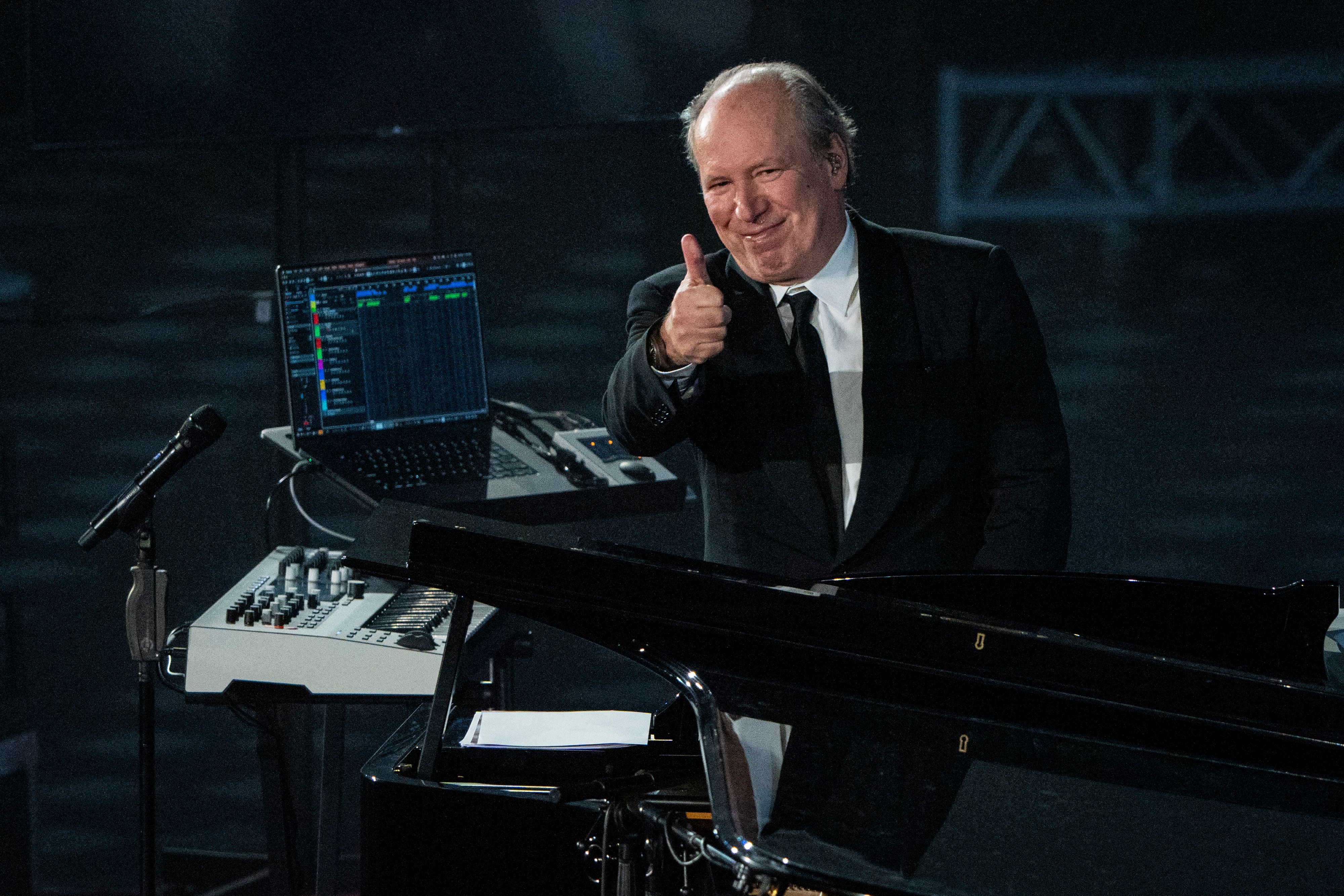 Hans Zimmer performs during the "Concert with the Poor" in the Vatican concert for the poor and homeless that took place at the Paul IV Hall in Vatican City. Concert with the poor in Vatican - 07 Dec 2024
