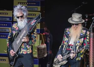 Elwood Francis and Billy Gibbons, of ZZ Top, Perform Onstage at The Brown County Music Center ZZ Top in concert, The Elevation Tour at Brown County Music Center, Nashville, Indiana USA - 01 Apr 2025