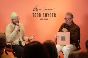 Justin Vernon, Todd Snyder Todd Snyder and Justin Vernon In Conversation and SABLE, fABLE by Bon Iver Listening Party, Todd Snyder NoMad, NYC, Manhattan, New York, United States - 01 Apr 2025