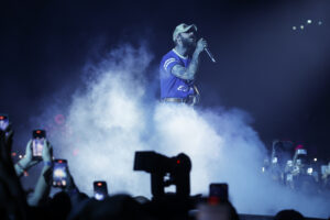 Post Malone performs on stage during the Coachella Valley Music and Arts Festival in Indio, California, USA, 13 April 2025. Coachella Valley Music and Arts Festival 2025 in Indio, California, USA - 13 Apr 2025