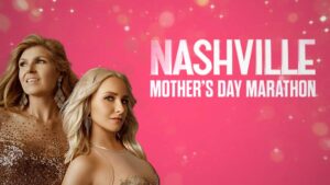 Two women promoting Nashville Mother's Day Marathon