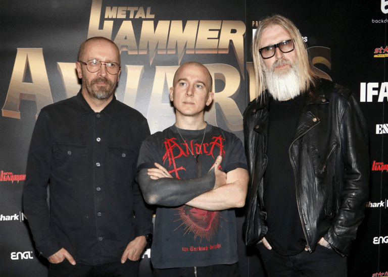 Nick Holmes, Guido Zima and Gregor Mackintosh from Paradise Lost at the Metal Hammer Awards 2024 in the Uber Eats Music Hall. Berlin, 31.08.2024