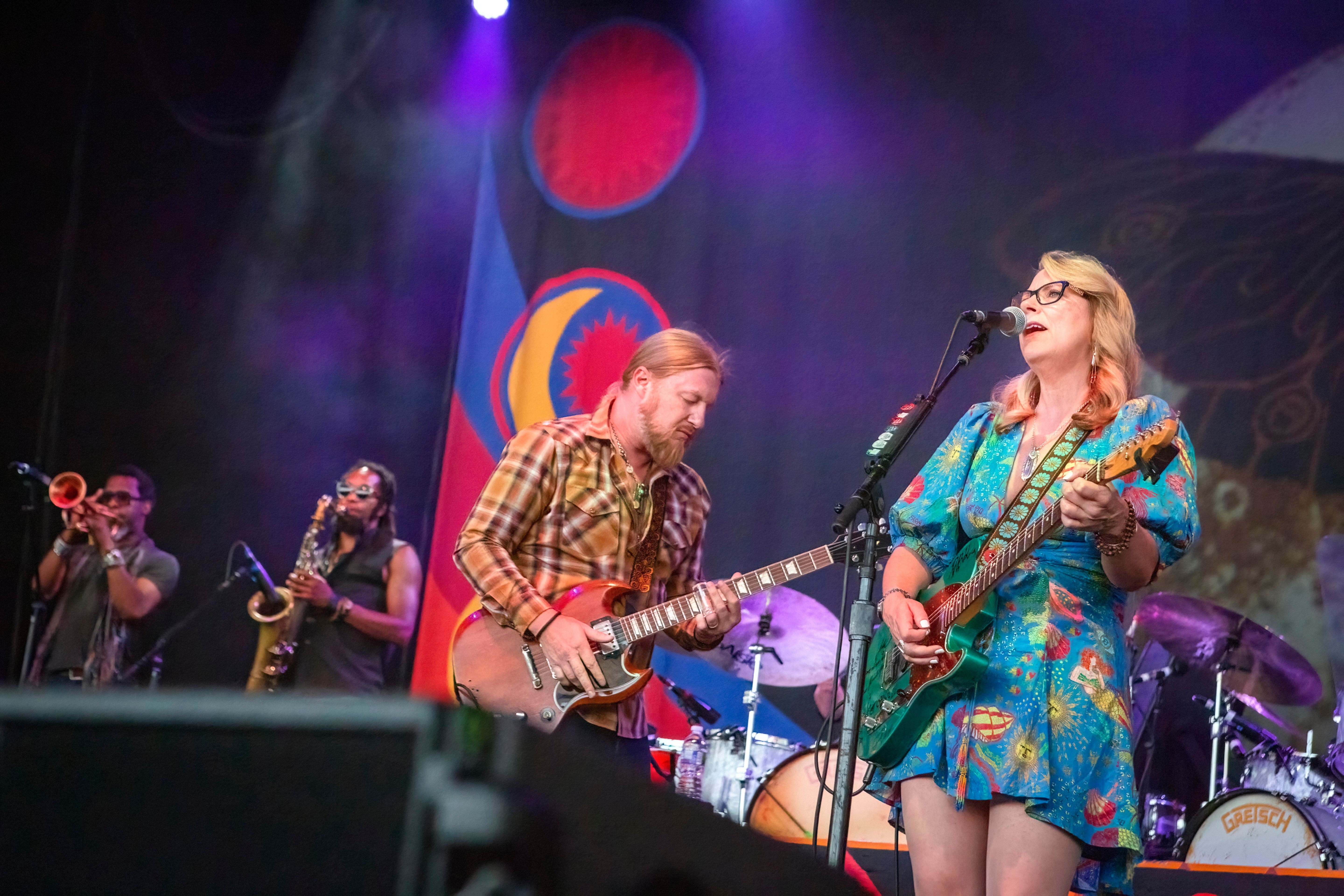 Tedeschi Trucks Band - Susan Tedeschi and Derek Trucks 'Wheels of Soul 2022' at TCU Ampitheater, Indianapolis, Indiana, USA - 28 Jun 2022