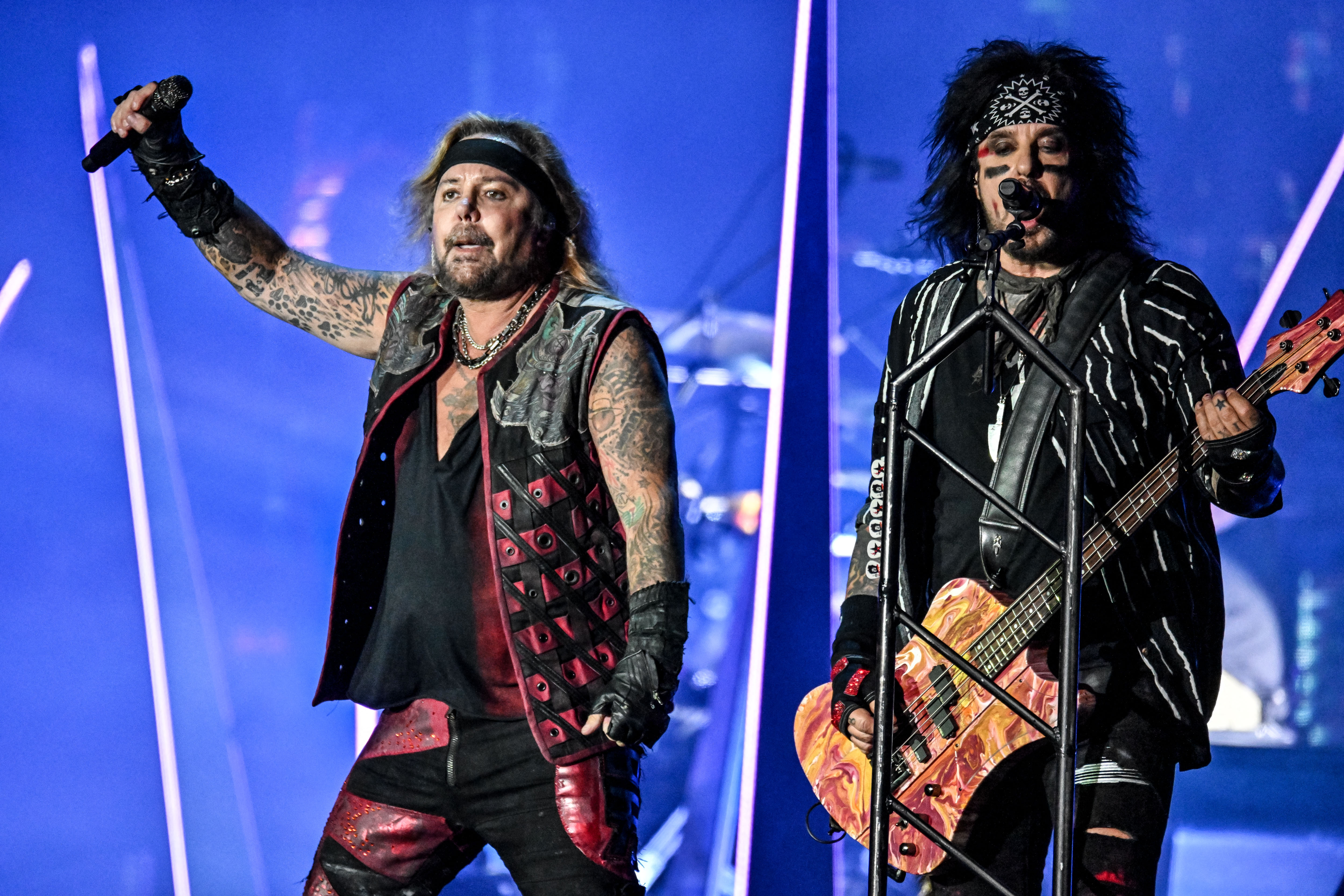 Motley Crue performing live on stage during Hellfest Open Air Festival in Clisson, France on June 16, 2023. Hellfest Festival Motley Crue, Clisson, France - 16 Jun 2023