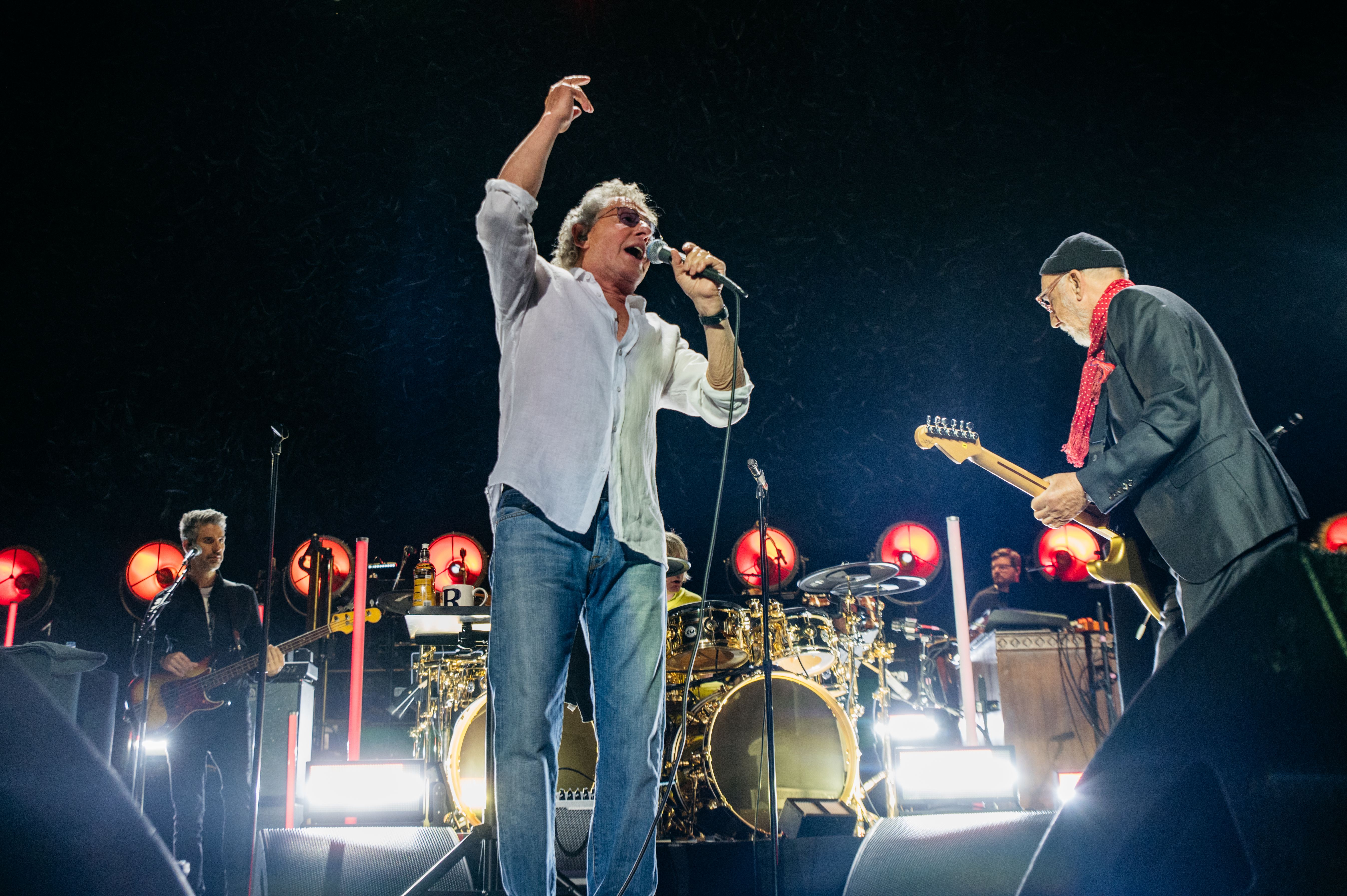 Jon Button, Roger Daltrey, Pete Townshend The Who in concert at The O2, Greenwich, London, UK - 12 Jul 2023