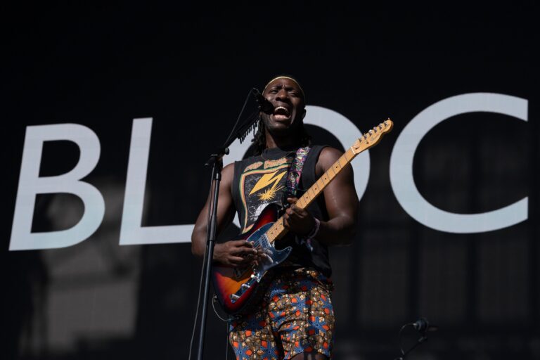 Kele Okereke from Bloc Party performs at the Other Stage at Glastonbury 2024 festival on day 4 Glastonbury Festival, Day 4, UK - 29 Jun 2024