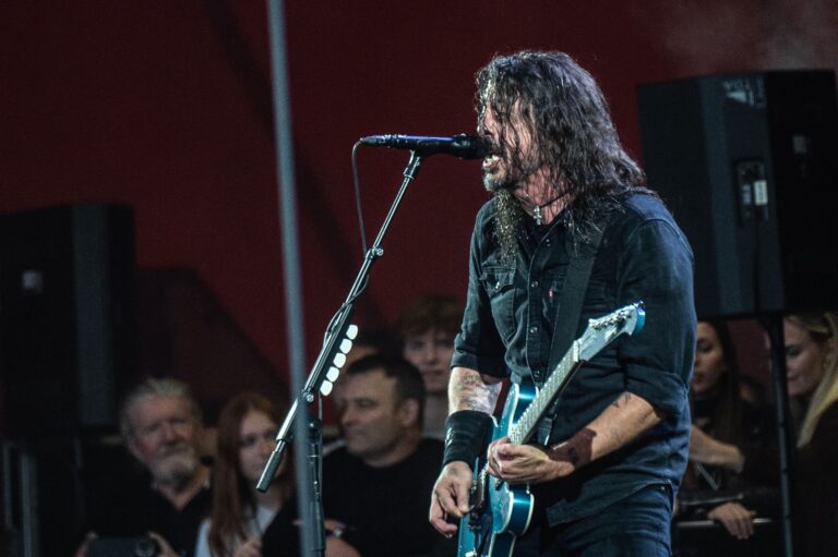 Dave Grohl from the US rock band 'Foo Fighters' performs at the Roskilde Music Festival, in Roskilde, Denmark, 05 July 2024. The Roskilde Festival takes place from 29 June to 06 July. 2024 Roskilde Festival, Denmark - 05 Jul 2024