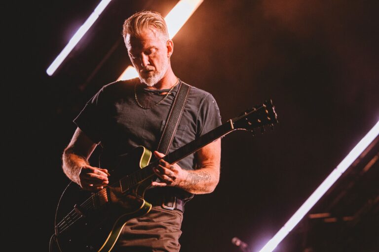 Josh Homme performs on stage at the Auditorium Parco della Musica Ennio Morricone with his band Queens Of The Stone Age in Rome. The Queens Of The Stone Age live in Rome, Italy - 4 Jul 2024