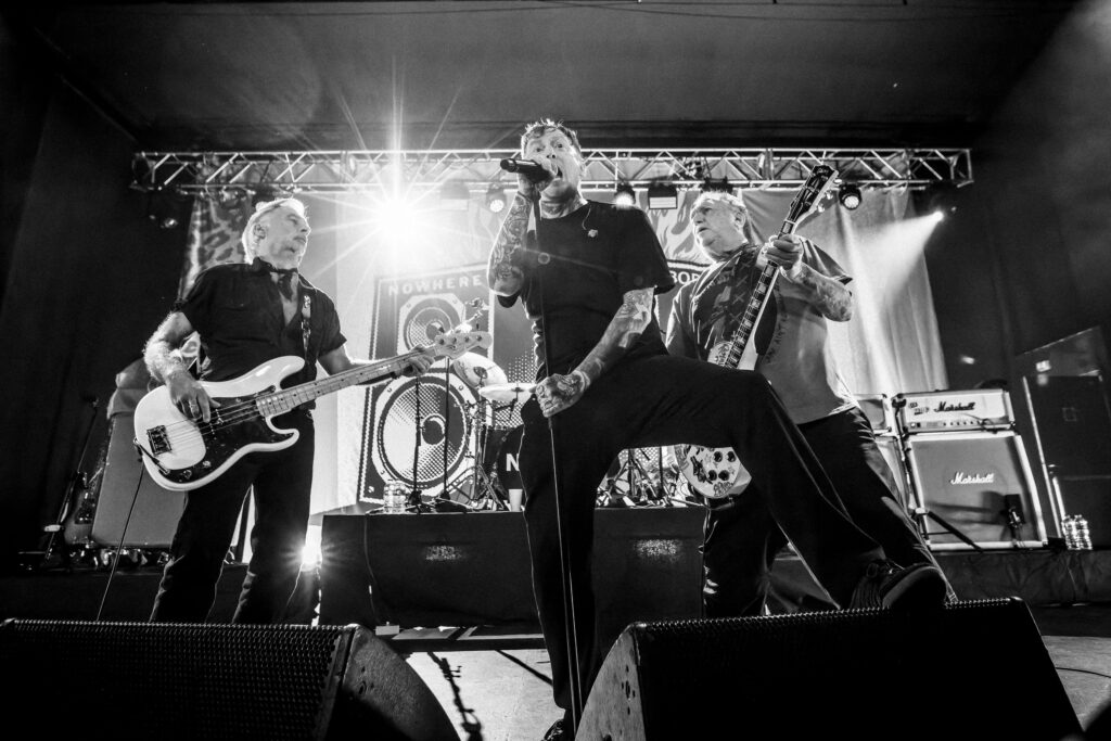 Frank Carter and Paul Cook, Steve Jones, Glen Matlock of the Sex Pistols - Glen Matlock, Frank Carter and Steve Jones Frank Carter and Paul Cook, Steve Jones, Glen Matlock of the Sex Pistols, O2 Academy, Birmingham, West Midlands, UK - 21 Sep 2024