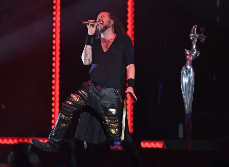 Jonathan Davis of Korn performs Korn in concert at iTHINK Financial Amphitheatre, West Palm Beach, Florida, USA - 05 Aug 2021