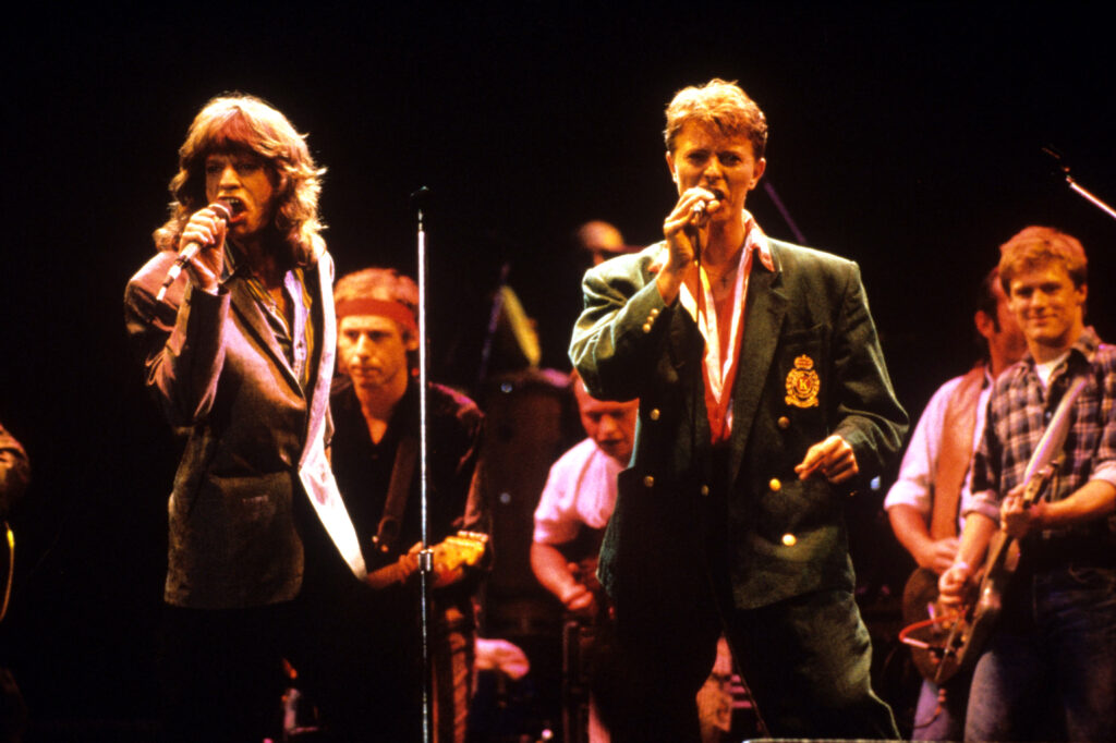 Princes Trust Charity Concert, Wembley, London, Britain - 1986 Mick Jagger and David Bowie Princes Trust Charity Concert, Wembley, London, Britain - 1986