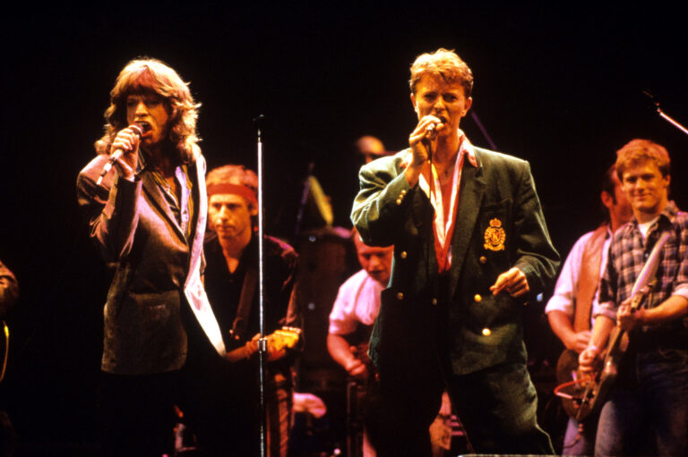 Mick Jagger and David Bowie Princes Trust Charity Concert, Wembley, London, Britain - 1986