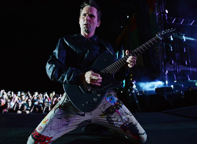 Matt Bellamy of MUSE performs during Audacy Beach Festival at Fort Lauderdale Beach MUSE in concert during the Audacy Beach Festival at Fort Lauderdale Beach, Fort Lauderdale, Florida, USA - 03 Dec 2022