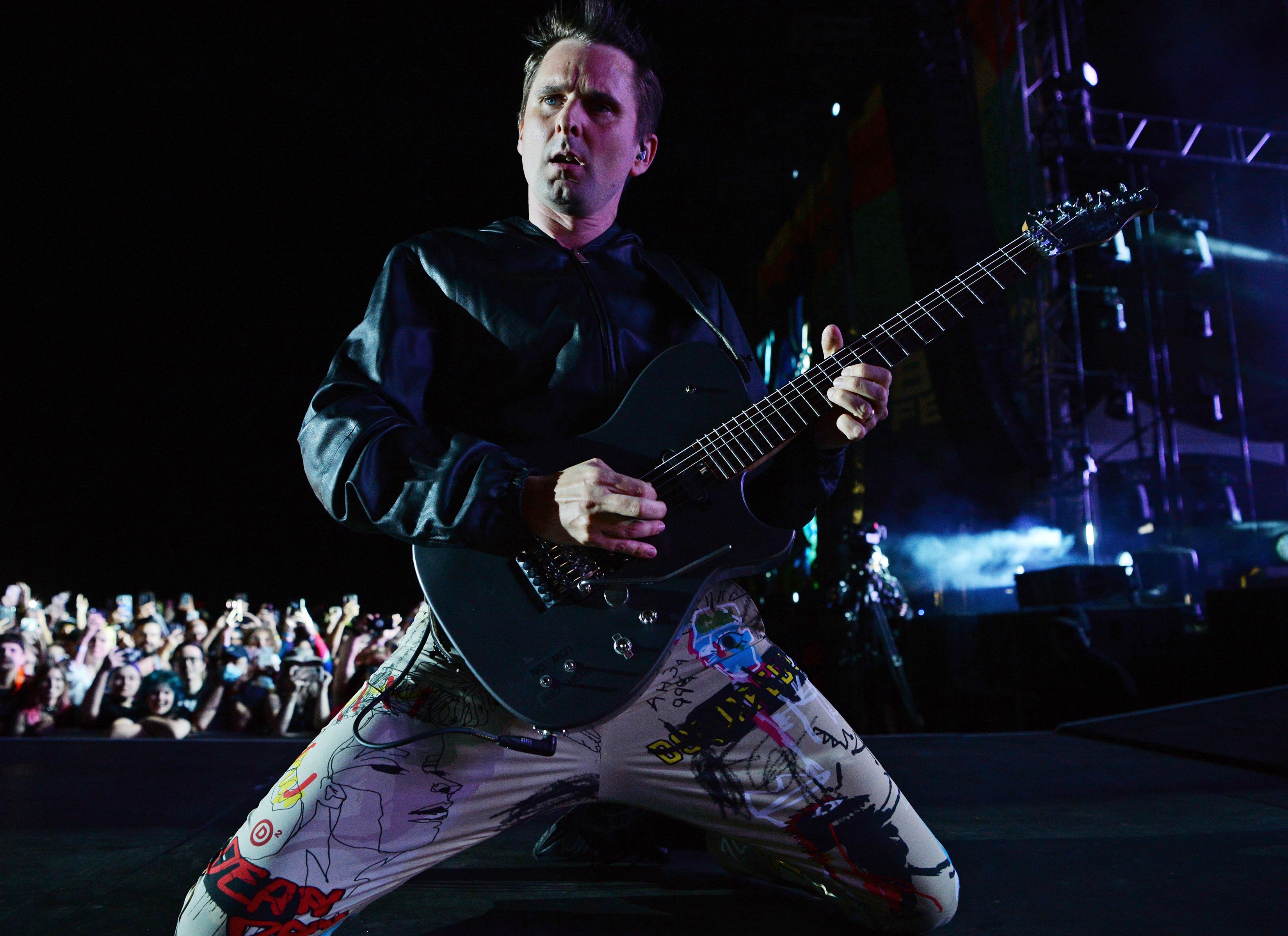 Matt Bellamy of MUSE performs during Audacy Beach Festival at Fort Lauderdale Beach MUSE in concert during the Audacy Beach Festival at Fort Lauderdale Beach, Fort Lauderdale, Florida, USA - 03 Dec 2022