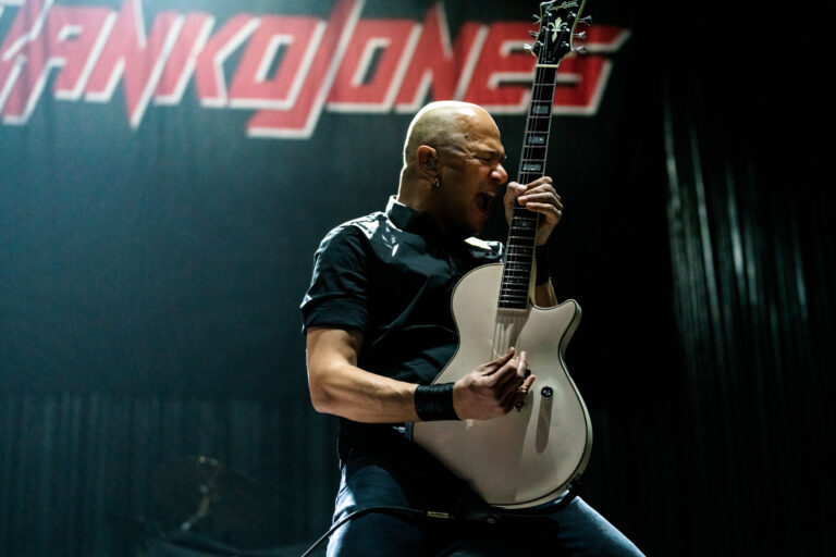 Band Danko Jones support act at OVO Arena Wembley London at the Black Stone Cherry / The Darkness co headline tour Black Stone Cherry & The Darkness ·co headline tour 04 Feb 2023 OVO Arena Wembley London Black Stone Cherry and The Darkness in concert, London, UK - 04 Feb 2023 Black stone Cherry are an American Rock band formed in 2001 in Kentucky. The band consists of Chris Robertson, Ben Wells, Steve Jewell and John Fred Young The Darkness are a British rock band formed in 2000. The band consists of Justin Hawkins, his brother Dan Hawkins, Frankie Poullain and Rufus Taylor. Danko Jones were the support act on this tour. Danko Jones are a Canadian hard rock trio from Toronto. The band consists of Danko Jones, John 'JC' Calabrese, and Rich Knox