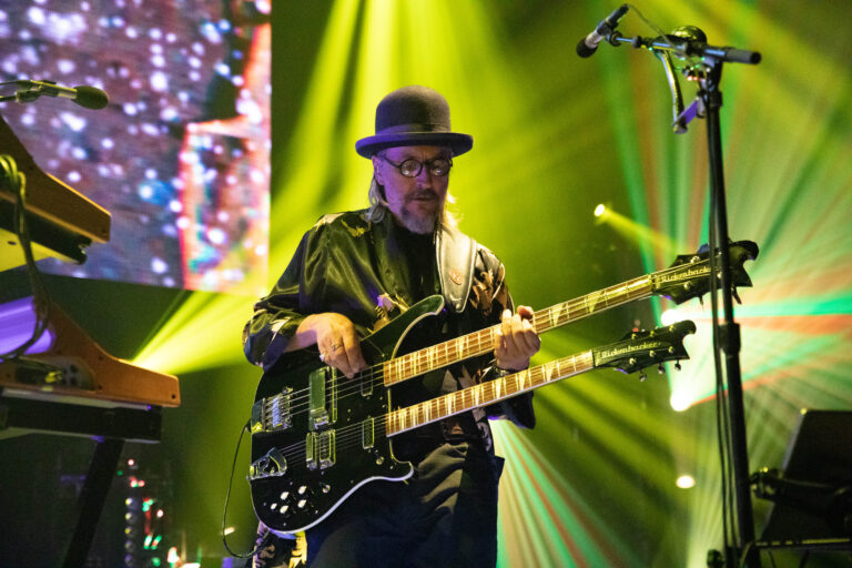 Les Claypool of Primus performs onstage during the "a tribute to kings" tour. Primus in Concert, ACL-Live, Austin, Texas, USA - 09 Sep 2021