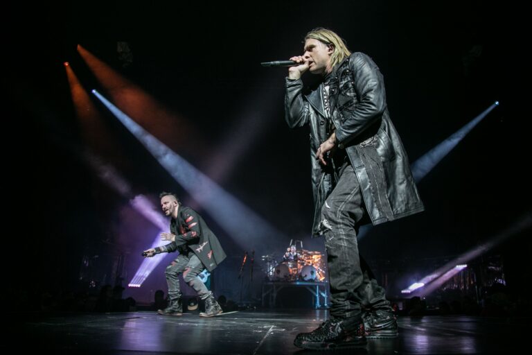Three Days Grace - Adam Gontier, Matt Walst performing on The Sickness 25th Anniversary Tour with Disturbed at Little Caesars Arena, Detroit, MI Disturbed 'The Sickness 25th Anniversary Tour', Detroit, Michigan, USA - 10 Mar 2025