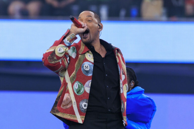 Rapper Will Smith performs prior to the CONCACAF Nations League Cup Final game between Mexico and Panama on Sunday March 23, 2025 at SoFi Stadium in Inglewood, California. JAVIER ROJAS/PI CONCACAF Nations League Cup Final, Mexico v Panama, Inglewood, California, USA - 23 Mar 2025