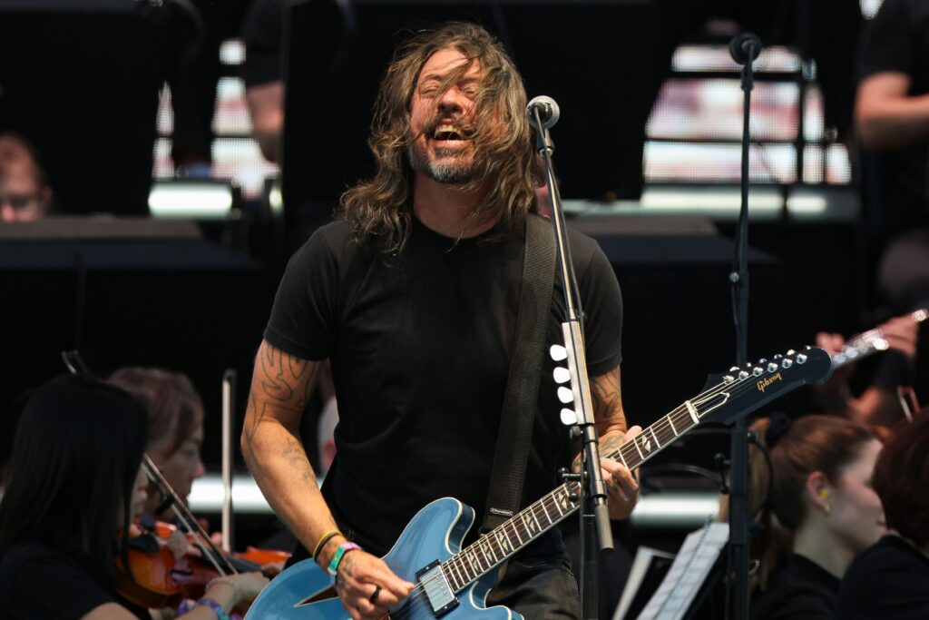 Dave Grohl makes special guest appearance with conductor Gustavo Dudamel and the Los Angeles Philharmonic performance at the 2025 Coachella Valley Music and Arts Festival on Saturday, April 19, 2025 in Indio, CA. Coachella 2025 Weekend Two, Indio, California, USA - 19 Apr 2025