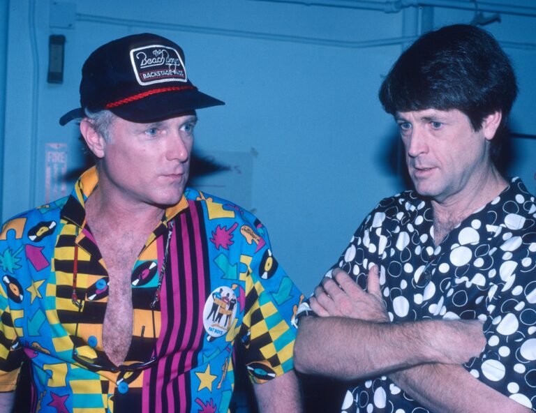 **FILE PHOTO** Brian Wilson Has Passed Away. 1987 Mike Love Brian Wilson John Barrett/PHOTOlink.net / MediaPunch Brian Wilson Has Passed Away