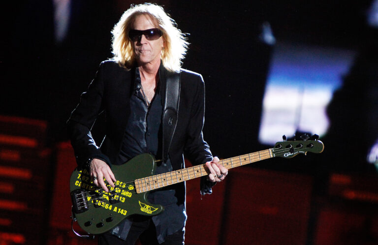 Aerosmith - Tom Hamilton Aerosmith in concert at the Tampa Bay Times Forum, Tampa, Florida, America - 11 Dec 2012