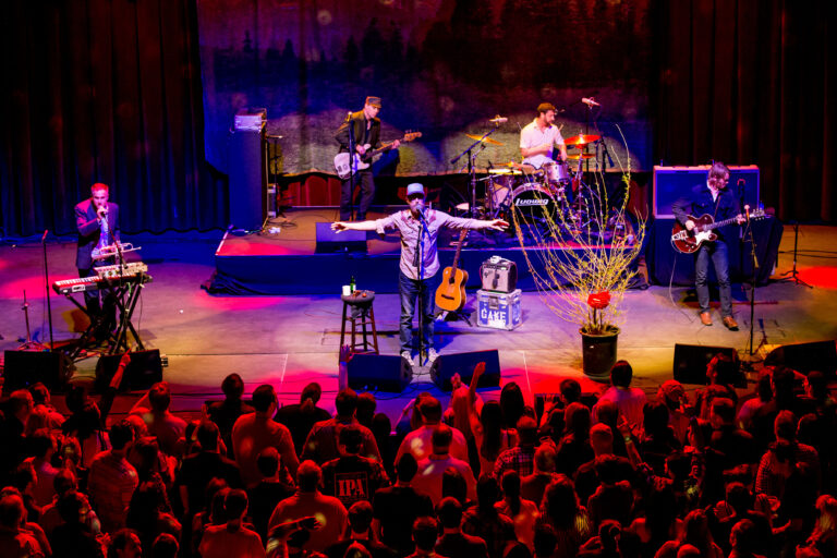 Cake - Vince DiFiore, Gabe Nelson, John McCrea, Troy Fetherman and Xan McCurdy Cake in concert at the Brooklyn Bowl, Las Vegas, America - 20 Mar 2014