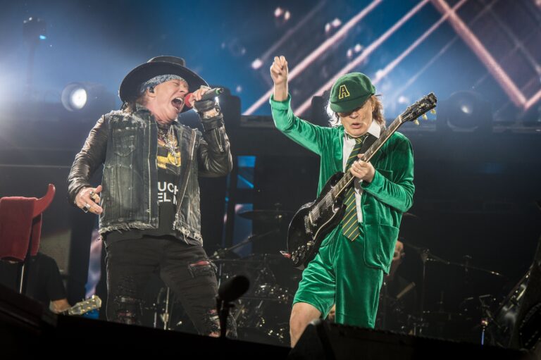 Axl Rose and Angus Young ACDC in concert, Vienna, Austria - 19 May 2016