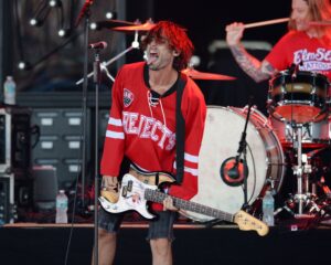 Tyson Ritter All American Rejects in concert at the Perfect Vodka Amphitheater, West Palm Beach, Florida, USA - 05 Aug 2016