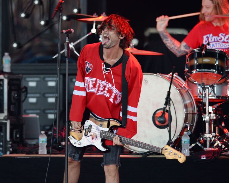Tyson Ritter All American Rejects in concert at the Perfect Vodka Amphitheater, West Palm Beach, Florida, USA - 05 Aug 2016