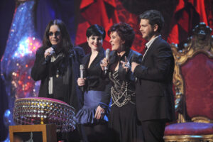 The Osbournes - Ozzy, Kelly,Sharon and Jack Osbourne presenting the show The Brit Awards 2008, Earls Court, London, Britain - 20 Feb 2008