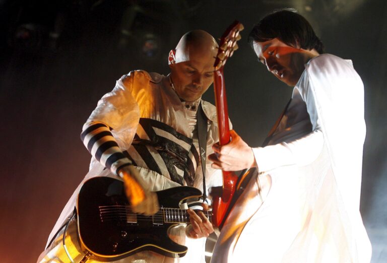 Lead Singer Billy Corgan (l) and Guitarist Jeff Schroeder (r) of Us Rock Band 'The Smashing Pumpkins' Performs on Blue Stage During the Nova Rock 2007 Festival in Nickelsdorf Austria 15 June 2007 Austria Nickelsdorf Austria Nova Rock Festival - Jun 2007