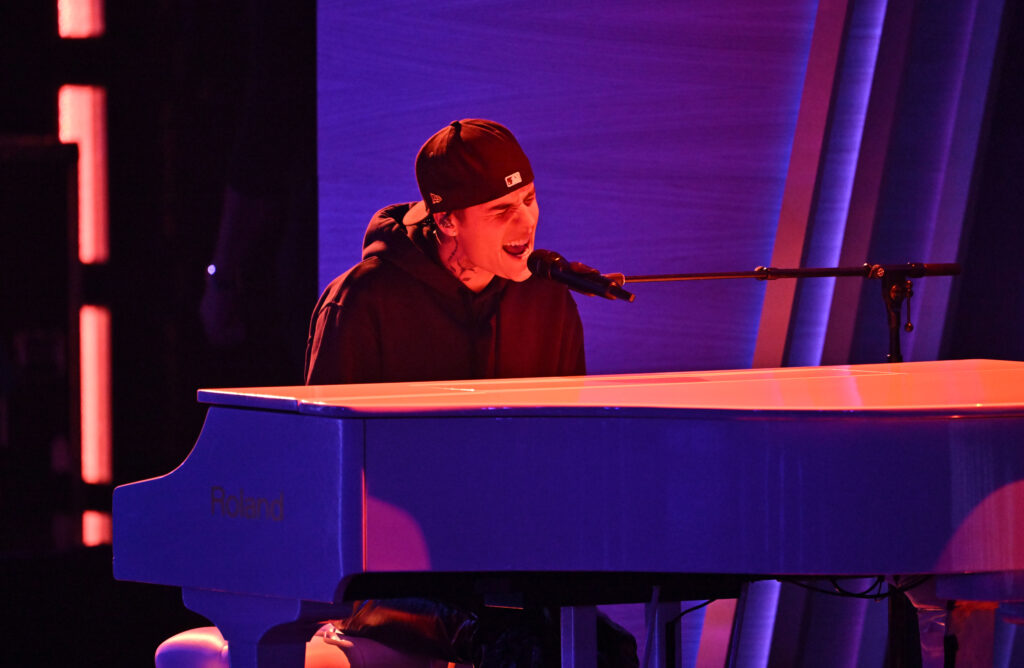 Justin Bieber 64th Annual Grammy Awards, Show, MGM Grand Garden Arena, Las Vegas, USA - 03 Apr 2022