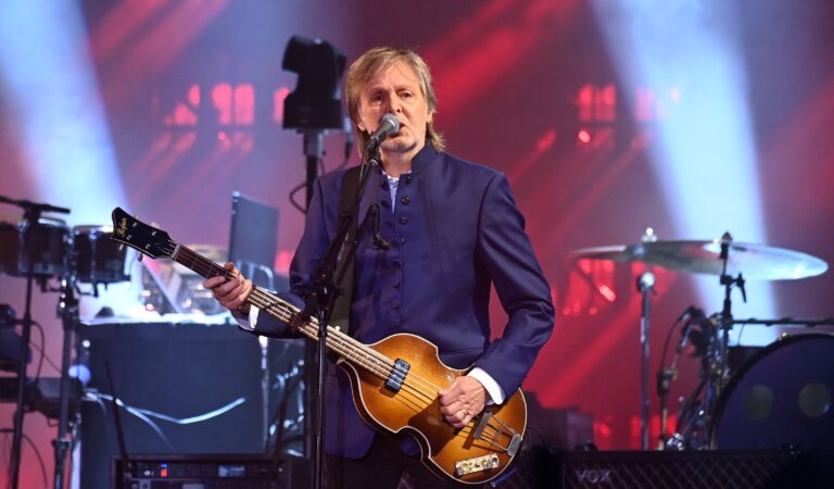 Headline Act Paul McCartney performs on the Pyramid Stage during day four of Glastonbury Festival Glastonbury Festival, Day 4, UK - 25 Jun 2022