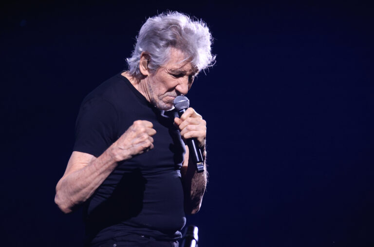 Roger Waters, bassist, songwriter and former member of the rock band Pink Floyd performing on stage in Bologna, April 28, 2023, Italy, during his european tour. Photo Michele Nucci. Music Concert - Roger Waters - Farewell Tour, Bologna, Italy - 28 Apr 2023