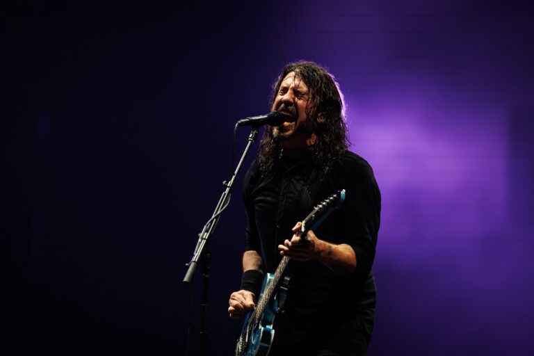 Dave Grohl from the US rock band 'Foo Fighters' performs at The Town 2023 music festival in Sao Paulo, Brazil, 09 September 2023. The Town 2023 music festival in Sao Paulo, Brazil - 09 Sep 2023