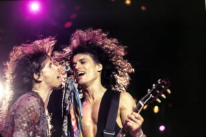 Aerosmith, Steven Tyler and Joe Perry in Sao Paulo, Brazil - Jan 1994 VARIOUS