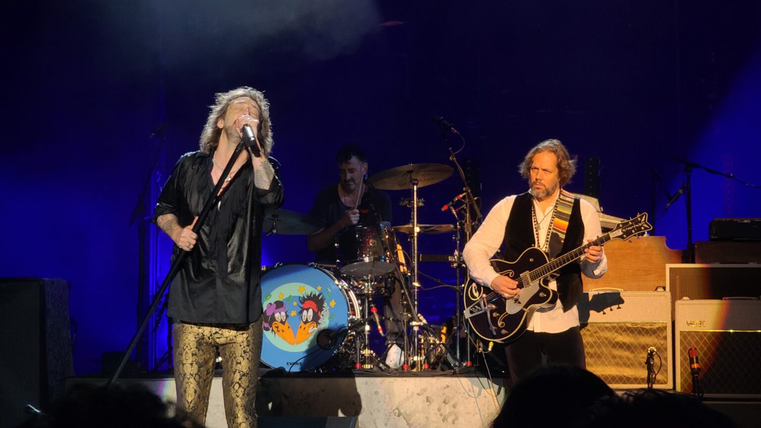 Chris and Rich Robinson of The Black Crowes performing live