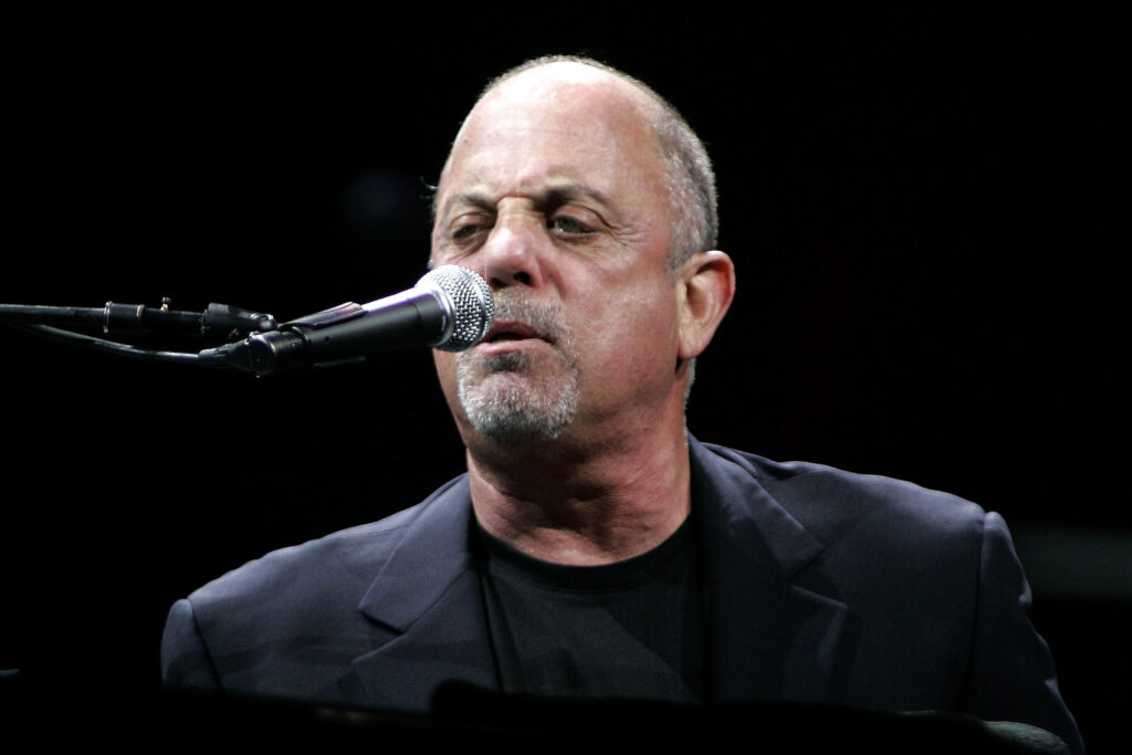 Billy Joel performing live in concert at American Airlines Arena in Miami.