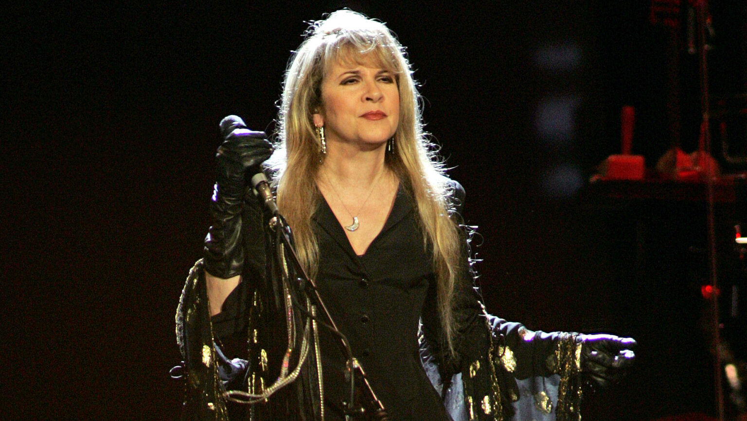 Stevie Nicks performing live in concert.