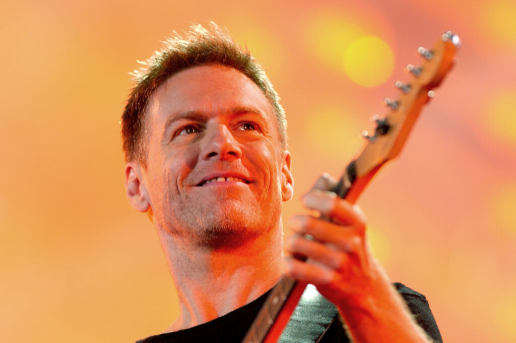 Bryan Adams performs live during a concert in Verona, Italy.