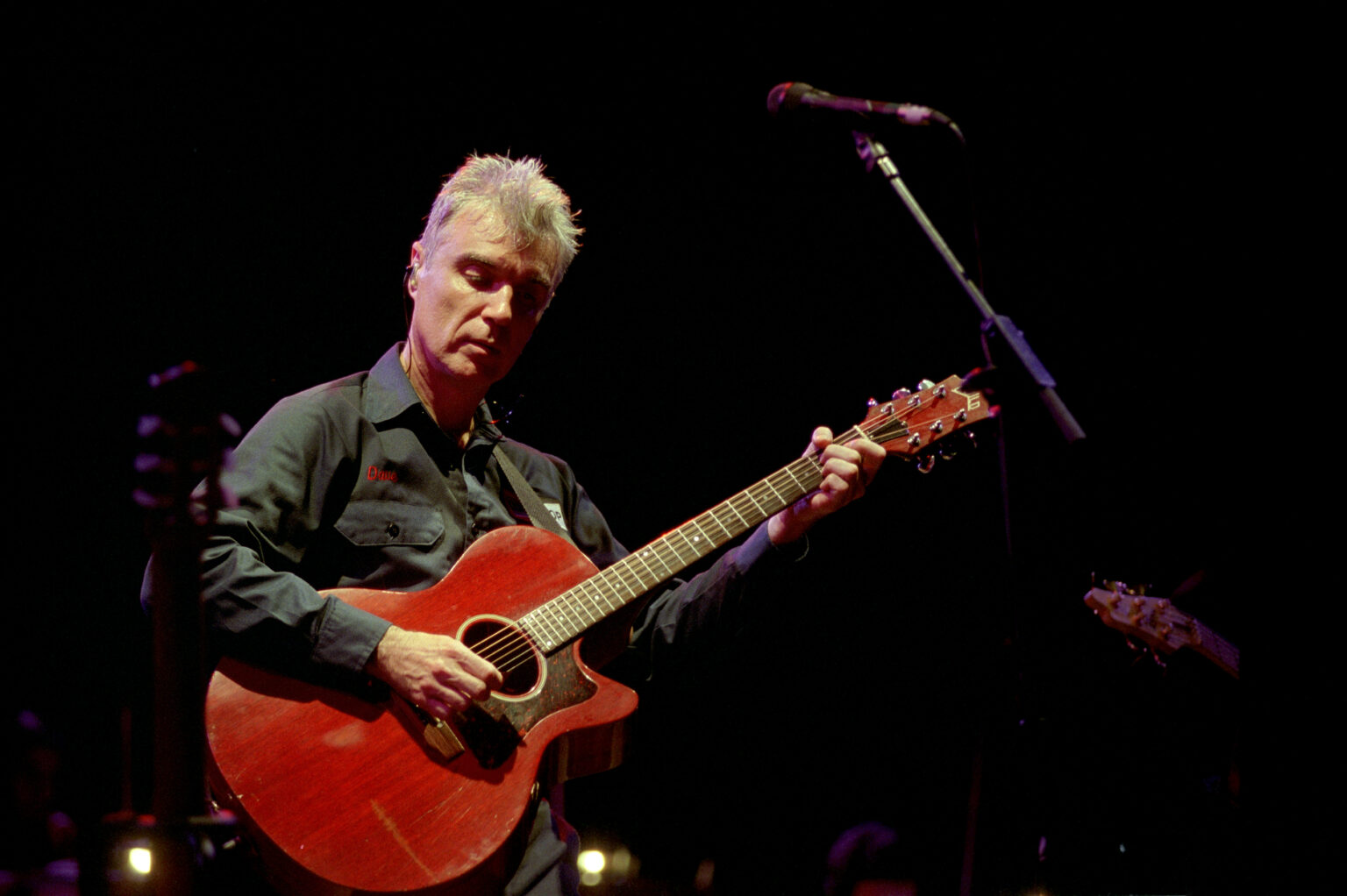 David Byrne performing live at Idroscalo Segrate in Milan, Italy.