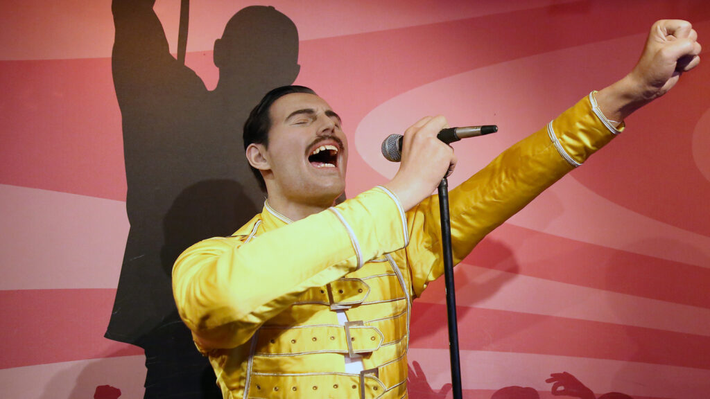 Freddie Mercury wax statue