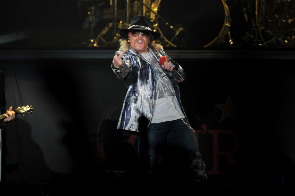 Guns N` Roses , Axl Rose during the concert