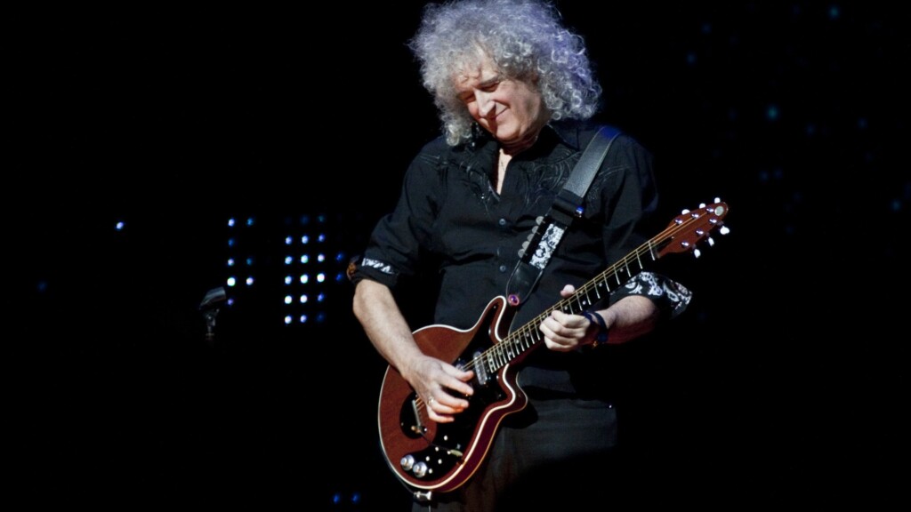 Brian May from Queen performs with Kerry Elils during Acoustic by Candlelight Tour at the Republic Palace on March 21, 2014