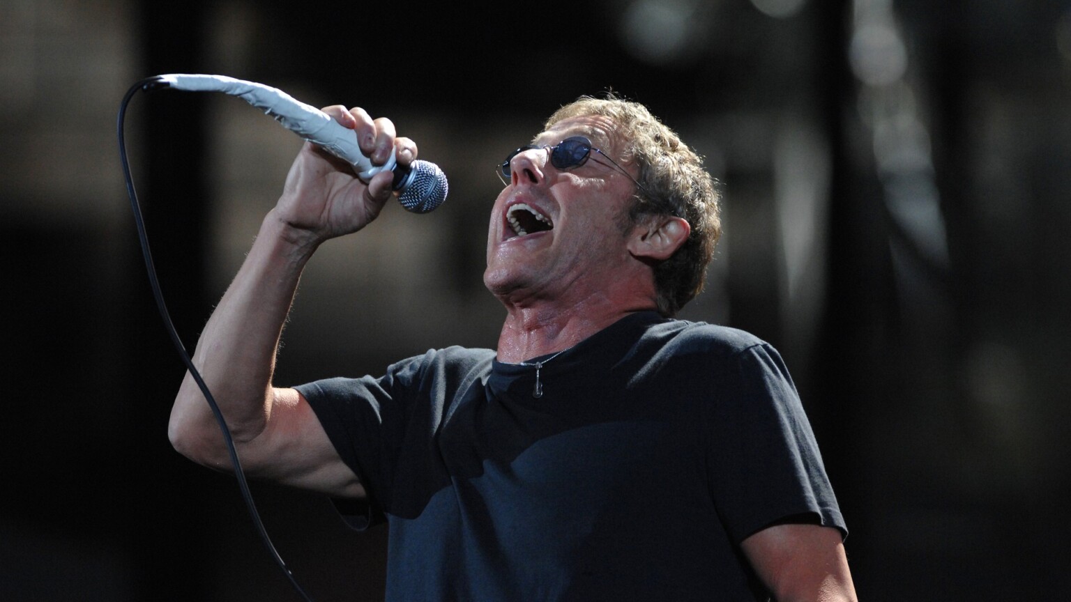 The Who , Roger Daltrey during the concert